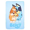 Dětská deka BLUEY rodinka 100 x 150 polar světle modrá