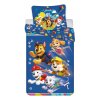 Dětské bavlněné povlečení TLAPKOVÁ PATROLA statečná štěňata modré 140x200