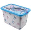 STF02434 Plastový úložný box s víkem LILO A STITCH šedo-modrý 7 L