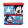 ADX14918WD Organizér na hračky MICKEY 1928 s hvězdami se 3 boxy červeno-modrý