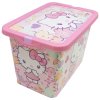 STF03364 Plastový úložný box s víkem HELLO KITTY růžový 7 L