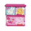 ADX14453PP Organizér na hračky PEPPA PIG 3 boxy růžový 53x30x60 cm