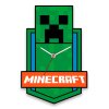 EWA3023MIN Nástěnné hodiny MINECRAFT XL zelené 50 cm