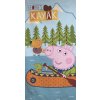 Dětská bavlněná osuška PEPPA PIG kajak 70x140cm