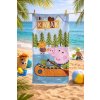 Dětská bavlněná osuška PEPPA PIG kajak 70x140cm