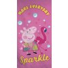 BRM015319 Dětská bavlněná osuška PEPPA PIG s plameňákem 70x140cm