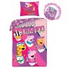 HAX600458 Dětské bavlněné povlečení PEPPA PIG s pytlíkem 140×200cm, 70×90 cm fialové