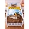 Dětské bavlněné povlečení STAVEBNÍ STROJE 100×135cm, 40×60 cm