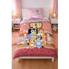 Dětské bavlněné povlečení BLUEY rodinka doma 140×200cm, 70×90 cm růžové