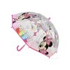 Dívčí deštník MINNIE Paint transparentní růžový 71 cm