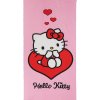 AYM451199 Plážová osuška HELLO KITTY srdce růžová 70x140cm