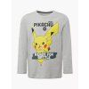 Chlapecké tričko POKÉMONI - PIKACHU dlouhý rukáv šedé