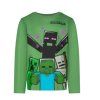 Chlapecké tričko MINECRAFT dlouhý rukáv 4 postavy zelené