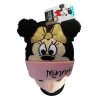Dívčí čepice MINNIE dvě bambule a zlatá mašle zimní černá