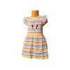 Šaty MINNIE bílé s barevnými proužky kr.rukáv