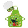 Dětská zástěra ZAJÍČEK BING A FLOP set s čepicí zelený