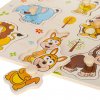 Dětské dřevěné puzzle VKLÁDAČKA ZVÍŘÁTKA s úchyty
