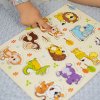 Dětské dřevěné puzzle VKLÁDAČKA ZVÍŘÁTKA s úchyty