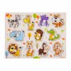 Dětské dřevěné puzzle VKLÁDAČKA ZVÍŘÁTKA s úchyty
