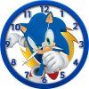 Dětské nástěnné hodiny SONIC modré 24 cm