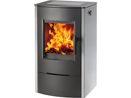 FIREPOT krbové kachle čierne/ nerez so sklokeramickou platňou