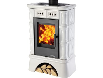 FARO keramické krbové kachle čierne/keramika slonová kosť