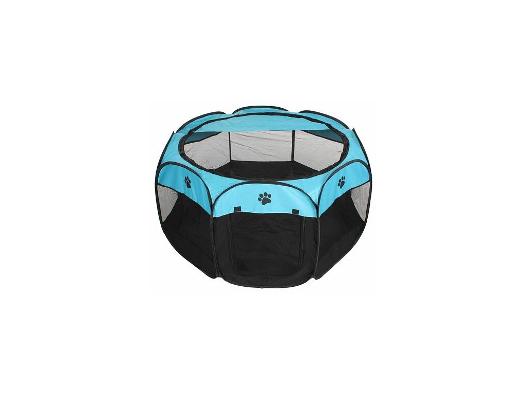 211194 pet octagonal ohradka pro psy modra cerna varianta 42942