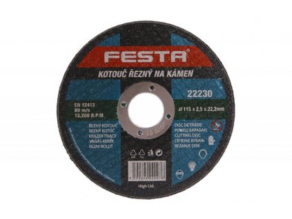 Kotouč řezný FESTA na kámen 115x2.5x22.2mm