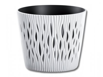 113076 obal na kvetnik sandy 2v1 plastovy matny d19x17cm