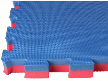 Tatami žíněnka puzzle červeno modrá  sportovní podlaha ideální pro gymnastiku a bojové sporty
