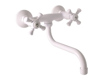 Vodovodní baterie dřezová/umyvadlová MORAVA MK301/21B (Barva bílá lesklá, Rozměr 100 mm)