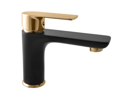 Vodovodní baterie umyvadlová VLTAVA černá matná/zlato VT526CMATZ (Barva černá matná/zlato, Rozměr 3/8'')