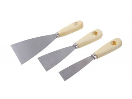 15465 sada spachtli ocel drevena rucka 3ks 30 50 80mm