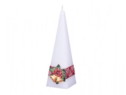 165630 svicka zvonek na serpe pyramida vanocni 6x6x19cm