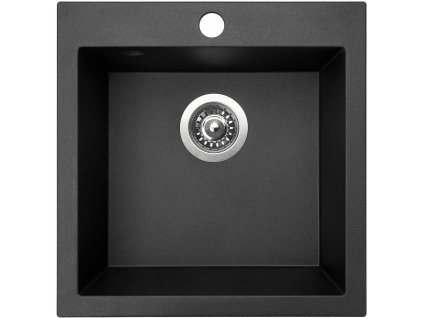 Sinks Viva 455 Metalblack dřez granitový bez odkapu + sifon II.jakost