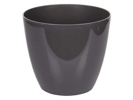 174156 ella lesk dekorativni kvetinac antracitova prumer 18 cm