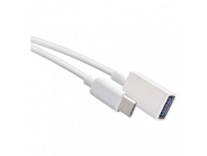 Datový OTG kabel USB-A 3.0 / USB-C 3.0 s funkcí redukce, 15 cm, bílý