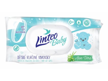 LINTEO Baby Aloe Vera ubrousky vlhčené 80 ks