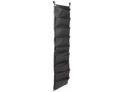 184044 vertical grow bag 9 zavesny textilni kvetinace na zed cerna baleni 1 ks