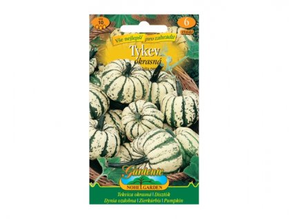 185454 tykev okrasna kulata bilo zelena