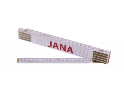 Metr skládací 2m JANA (PROFI, bílý, dřevo)