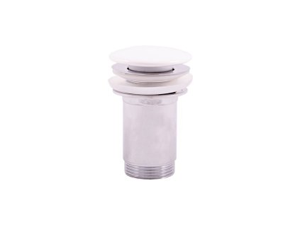 Slezák RAV MD0485 Výpusť umyvadlová Click-Clack 5/4 s keramickou zátkou, bílá (Barva keramická zátka)