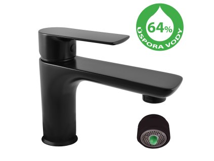 239154 sporici vodovodni baterie umyvadlova vltava eco cerna matna barva cerna matna povrchova uprava cerna matna rozmer 1 2