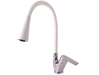 241655 vodovodni baterie drezova s flexibilnim raminkem se sprchou colorado barva chrom bila rozmer 3 8