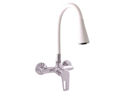 241736 vodovodni baterie drezova s flexibilnim raminkem se sprchou colorado barva chrom bila rozmer 150 mm