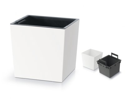 243068 obal na kvetnik urbi square low 2v1 plastovy 30x30x29cm