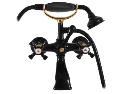 Slezák Rav Vodovodní baterie vanová MK359.5/2CMATZ (Barva černá matná/zlato, Rozměr 150 mm)