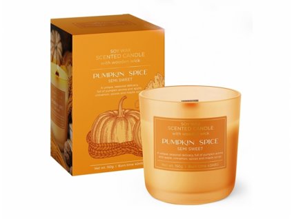 Svíčka von.ve skle PUMPKIN SP.-SWEET 150g/dř.k./kr