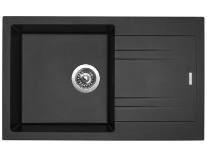 136525 2 sinks linea 780 n metalblack drez granitovy s odkapem sifon ii jakost