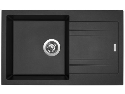 136525 2 sinks linea 780 n metalblack drez granitovy s odkapem sifon ii jakost